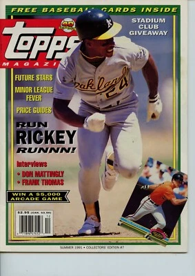 Topps Magazine Rickey Henderson SUMMER 1991 Collector's Edition #7 w/ Cards - Image 1 of 2