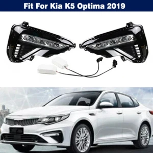 Pair Front LED Daytime Running Light DRL Bumper Fog Lamp For Kia K5 Optima 2019 - Picture 1 of 11