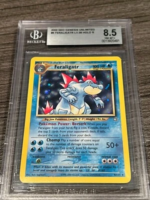 #4 2000 Neo Genesis Feraligatr LV 56 Holo – Pop 10 – BGS 8.5 - (PSA/CGC) - Image 1 of 2