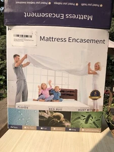 Premium Doppelmatratze Reißverschluss Ummantelung wasserdichter Bezug Utopia Bettwäsche 10 Zoll - Bild 1 von 6