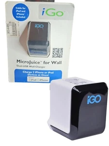 iGo MicroJuice Dual-USB 5V/2.1A Universal Wall Charger Seald - Picture 1 of 2