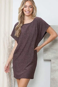 Lurex Low V Back Dress - Picture 1 of 18