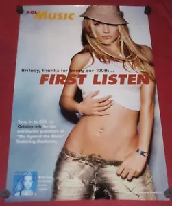 Britney Spears 24x36 AOL Music Album Promo POSTER In The Zone Record 2003 NEW - Picture 1 of 1