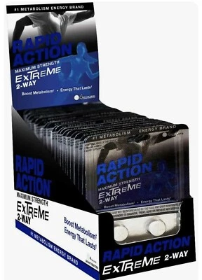 Rapid Action Extreme 2-Way Energy Pills 24 packs of 4 = 96 pills FREE SHIP - Image 1 of 2