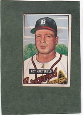 *1951 BOWMAN HIGH#277 ROY HARTSFIELD,BRAVES RC swell w faint discol top lft edge