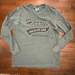 Harrys Chocolate Shop Purdue verde para hombre talla mediana ir feo temprano - Imagen 1 de 4