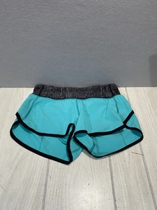 Short de course femme Lululemon Speed Up 2,5" doublé taille moyenne 2 sarcelle - Photo 1/6