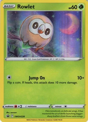 Rowlet - Holo Promo SWSH: Sword & Shield Promo Cards SWSH220 NM - Image 1 of 2
