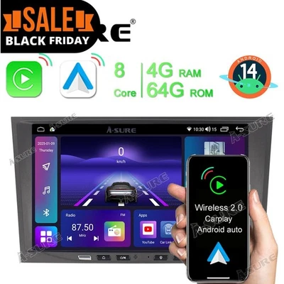 8" 4+64GB Android 14 Autoradio GPS Navi Für Opel Astra H G Corsa C D Zafira A B - Bild 1 von 4