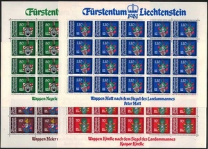 LIECHTENSTEIN 1981 Stemmi di Landammanni 4 MF MNH** - Imagen 1 de 1