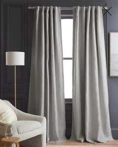 NWT Quince Tex. Linen Cloud Blackout Curtains Set Of 2 Panels! 48"x 108" (B100) - Picture 1 of 12