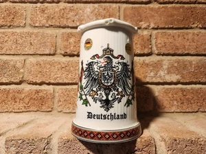 Vintage Porzellan deutsche Lithopanie Trinkpuzzle Bierkrug Stein 7" - Bild 1 von 14