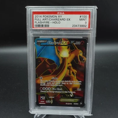 PSA 9 MINT POKEMON CHARIZARD EX ULTRA RARE FULL ART XY FLASHFIRE CARD 2014 #100 - Image 1 of 2