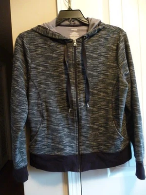 Sudadera con Capucha Danskin Negra/Gris Cremallera Frontal Manga Larga, Talla XXL (XL) Foto 1 de 2