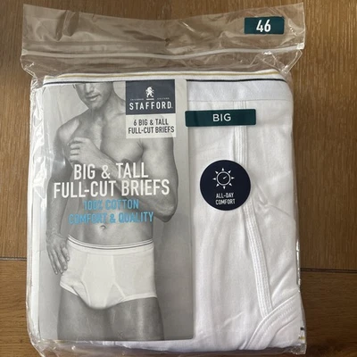 PAQUETE DE 6 CALZONCILLOS STAFFORD CORTE COMPLETO ROPA INTERIOR TALLA 46 NUEVOS Grandes y Altos Foto 1 de 2