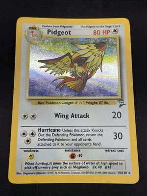 Pidgeot 14/130 - Base Set 2 (2000) Vintage WOTC Holo Rare - MP - Image 1 of 4