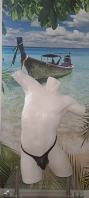 Leather similar men's Rio bathing string bands approx. 14 mm small triangle! MEGA FABRIC! - Image 1 of 2