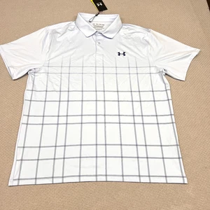 Polo Under Armour Performance Uomo XXL Blu Activewear Golf Elasticizzata - Foto 1 di 11