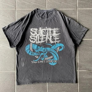 Suicide Silence “You Can’t Stop Me” Band Tee Snake Graphic T-Shirt Metalcore - Picture 1 of 11