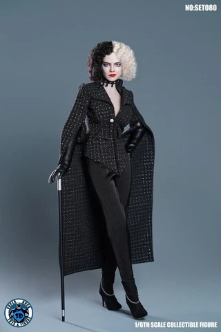 SUPER DUCK SET080 1/6 Cruella de Vil Clothing & Head Fit 12" Female Figure Body Cover