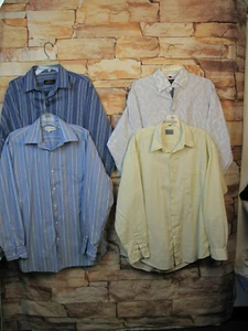 Lot of 4 L'udmo,John W Nordstrom,Bugatchi,Gillio mens shirt Size L - Picture 1 of 10