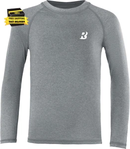 Boys Rash Guard Swim Shirt, UPF 50 Sun Protection Long Sleeve, Quick Dry Swimmin - Picture 1 of 5