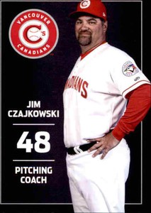 2012 Vancouver Canadians Grandstand #10 Jim Czajkowski Pitching Coach Card