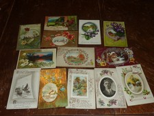 Vintage Postcards Birthday Greetings Cards Assorted Lot Pictures/Flowers LOT C