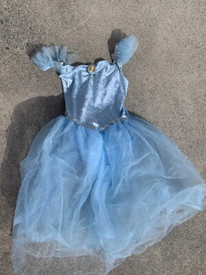 DISNEY STORE Exclusive CINDERELLA Fantasy Play Costume Dress Girls 9 10 💖m💖b1 - Image 1 of 4