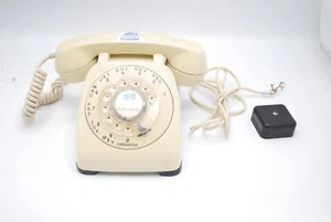VINTAGE ROTARY PHONE TAN UNTESTED - Picture 1 of 7