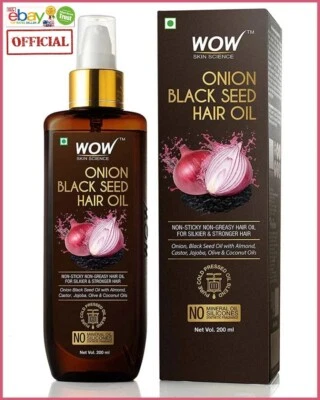 2 BOX WOW Skin Science Onion Black Seed Hair Oil for Dry Damaged Hair & Growth  - Image 1 of 4