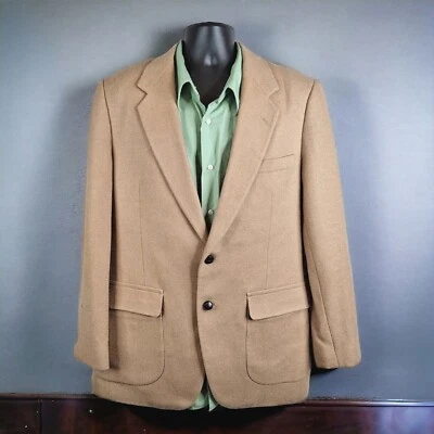 Chaqueta Blazer ROC a Medida Para Hombre 44L Lana Beige Tweed Foto 1 de 4