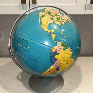VINTAGE Nystrom 16" Readiness Globe Raised Terrain Map # 33-47 USED - Picture 1 of 5