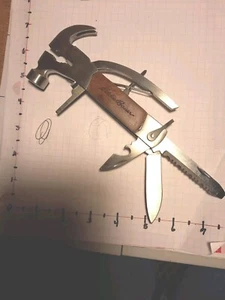Eddie Bauer 13 Function Wood Hammer Multi Tool Unique. Used 5.5" X 3" - Picture 1 of 6