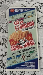 McDonald’s Monopoly Spielbrett 1998 unbenutzt - Bild 1 von 4