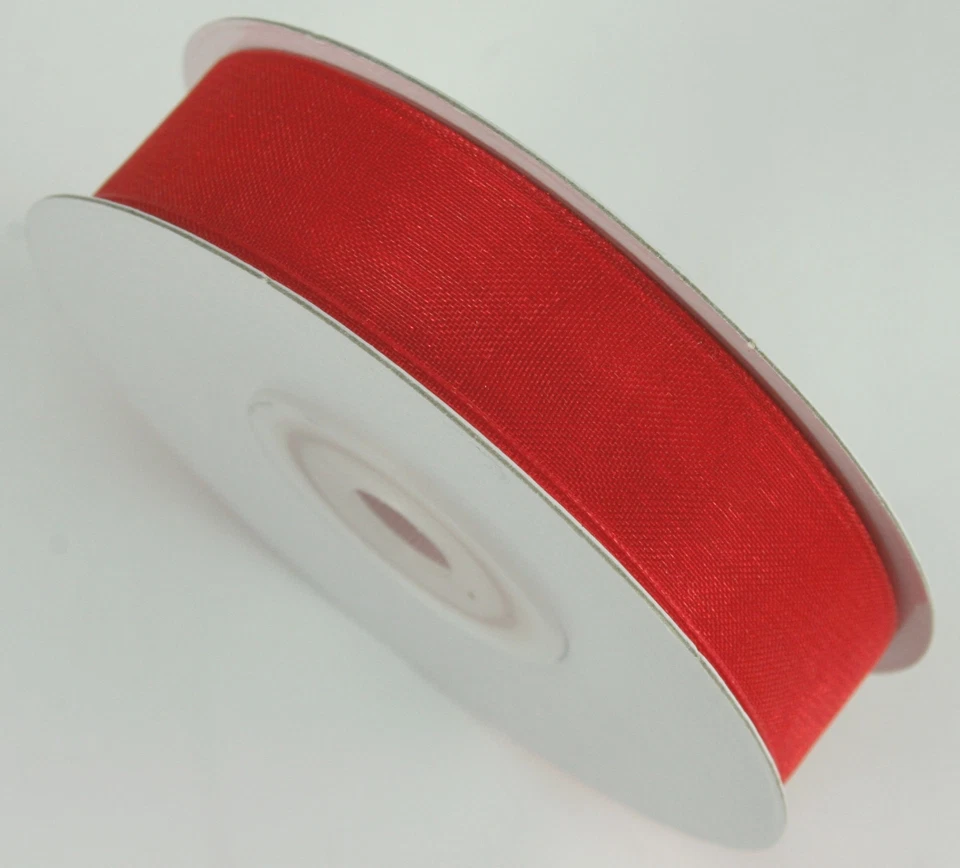 5/8" Organza Sheer Plain Ribbon 100% nylon Choose Color and Yards Amount - Image 1 of 2