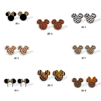 Pendientes Estampado Animal/Impresión Minnie Guepardo/Pendientes Mickey Mouse/Reino Animal  Foto 1 de 4