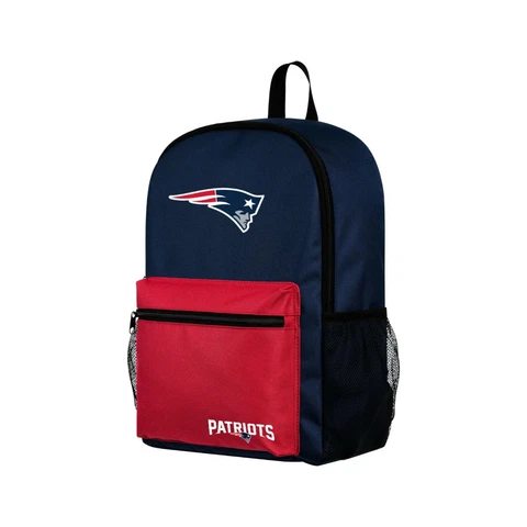 NFL New England Patriots Two Tone Backpack with Team Logo Cover
