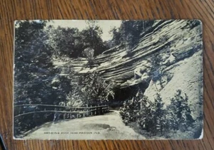 Vintage Postcard Hanging Rock Near Madison Indiana - Picture 1 of 7