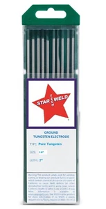 TIG Tungsten Welding Electrodes PURE 1/8" X 7" GREEN Pack of 10 - Picture 1 of 2