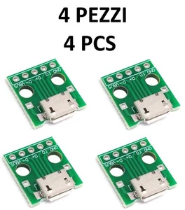 4pz scheda connettore test micro usb b femmina dip 2.54mm 5 pin scheda breakout - Bild 1 von 6