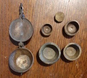 SET BRACIERE ORAFO BRONZO ANTICO TOT. 455 GR. CM. 7 X 4 Punzonato RARITÀ - Foto 1 di 10