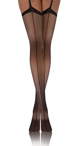 Strapsstrümpfe mit Naht hinten muster 20 Den Strapse Strümpfe zum Anstrapsen - Bild 1 von 14