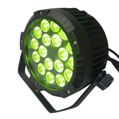 Outdoor IP65 dmx 18*18w rgbwa uv 6in1 waterproof led flat par can uplights - Image 1 of 4