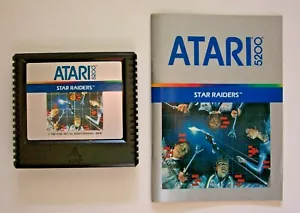 1982 STAR RAIDERS for THE ATARI 5200 SUPERSYSTEM VIDEO GAME CARTRIDGE & BOOKLET - Picture 1 of 4