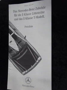 Mercedes-Benz Prospekt: Preisliste E-Klasse W203 04/1999 T-Model Limousine - Picture 1 of 3