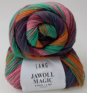 Jawoll Magic 6 Ply Yarn by Lang Yarns Green/Orange/Purple 89.0051 - Picture 1 of 1