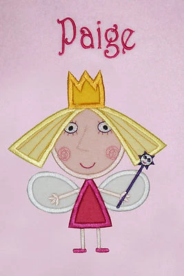 Manta para bebé de lana súper suave personalizada y aplique Holly (Ben & Holly)