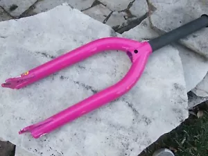 Hoffman Fat Free Forks, 4130 Cromo 20" 3/8", Freestyle BMX, Magenta - Picture 1 of 6