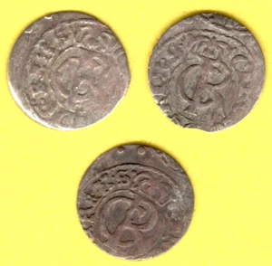 Sweden Latvia Riga & Livonia Schilling ca 1661 Carl XI ca VF Lot of 3 Coins 5111 - Picture 1 of 2
